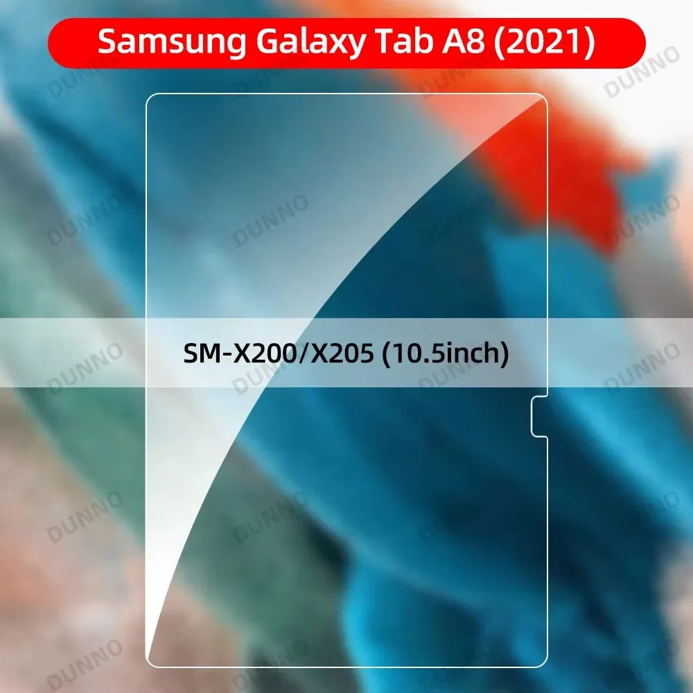 Samsung Galaxy Tab Tempered Glass Screen Protector | Anti-Scratch 9H Film For Tab A8 X-200 Tidesmit