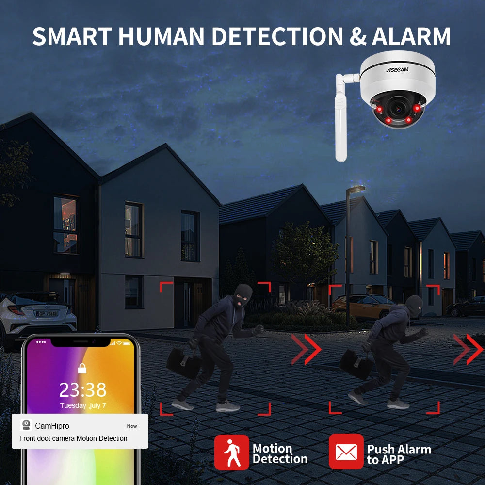 5MP PTZ Wifi ip Camera Outdoor Dome 5X Optical Zoom POE Audio Onvif P2P IMX335 Human tracking CCTV Security Camera
