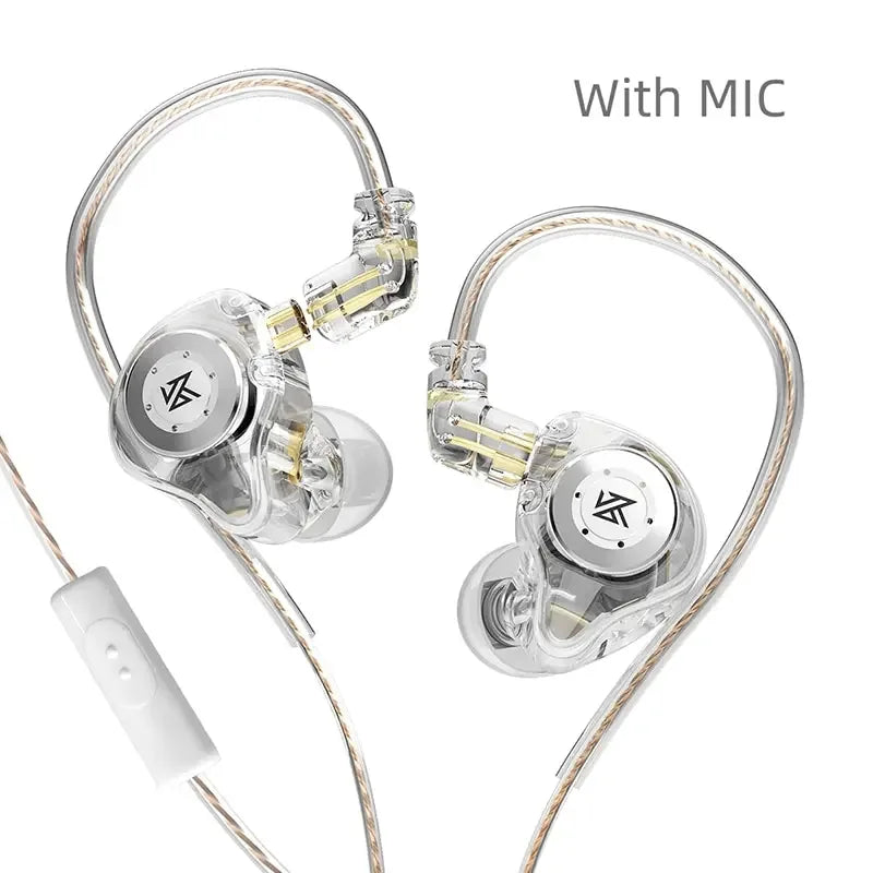 KZ EDX PRO Dynamic Earphones HIFI Bass Earbuds In Ear Monitor Sport Noise Cancelling Headset EDXProSilver MIC Tidesmit