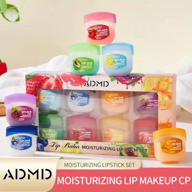 Fruit Lip Balm Set | Moisturizing Lip Care Treatment 8 Pack by Tidesmit Lip Care Tidesmit