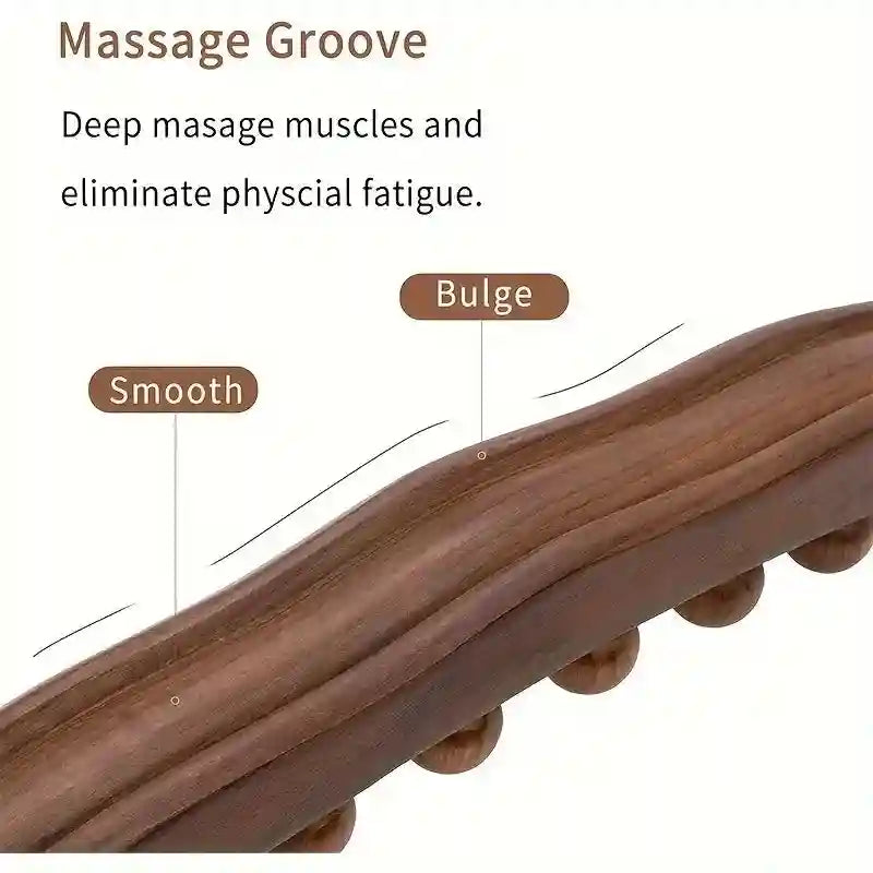 Massage Stick Double Row 20 Beads Wooden Manual Tool for Muscle Relief Eye Massage Instrument Tidesmit