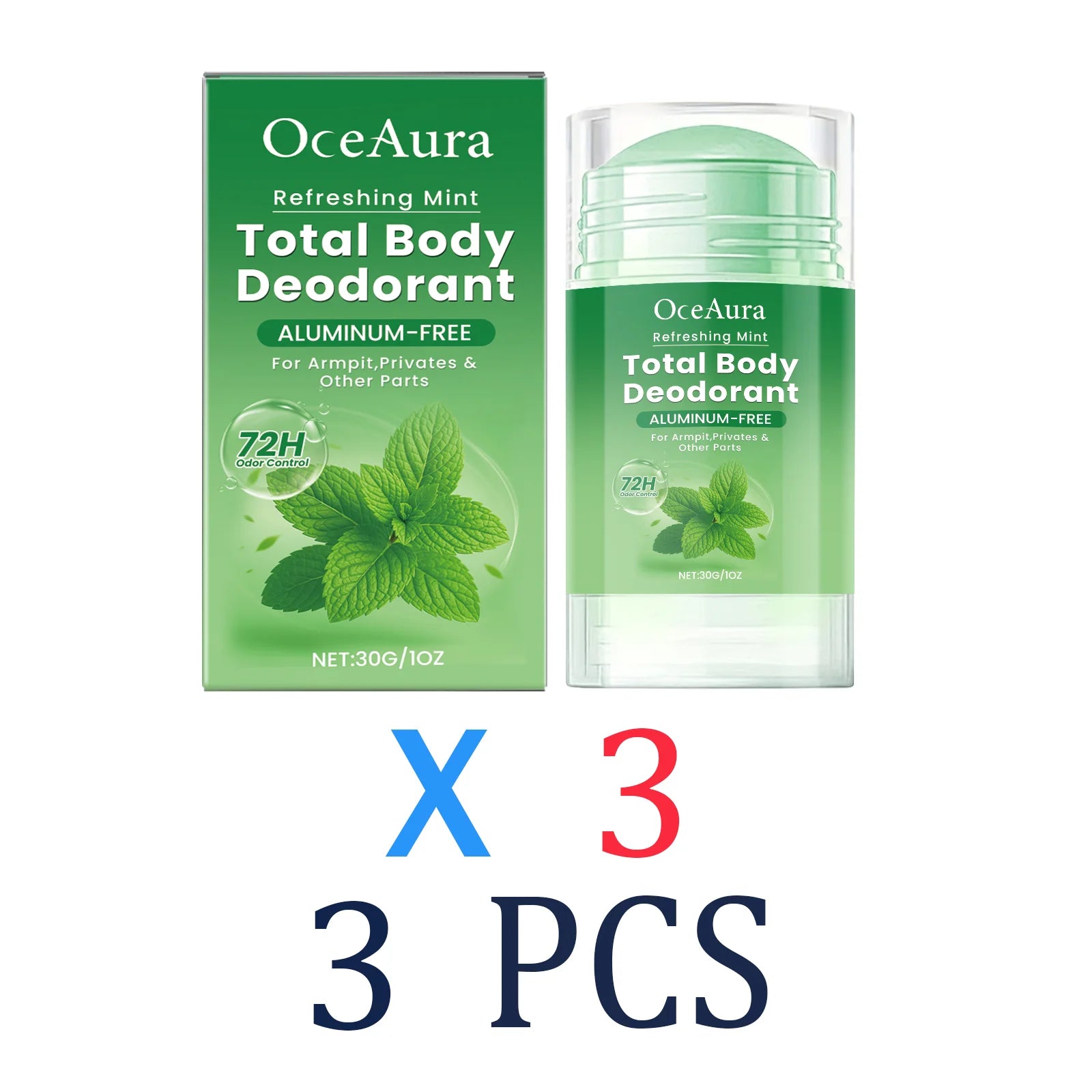 Tidesmit 30g Mint Body Care Stick for long-lasting freshness, odor purification, and gentle non-greasy moisturizing.