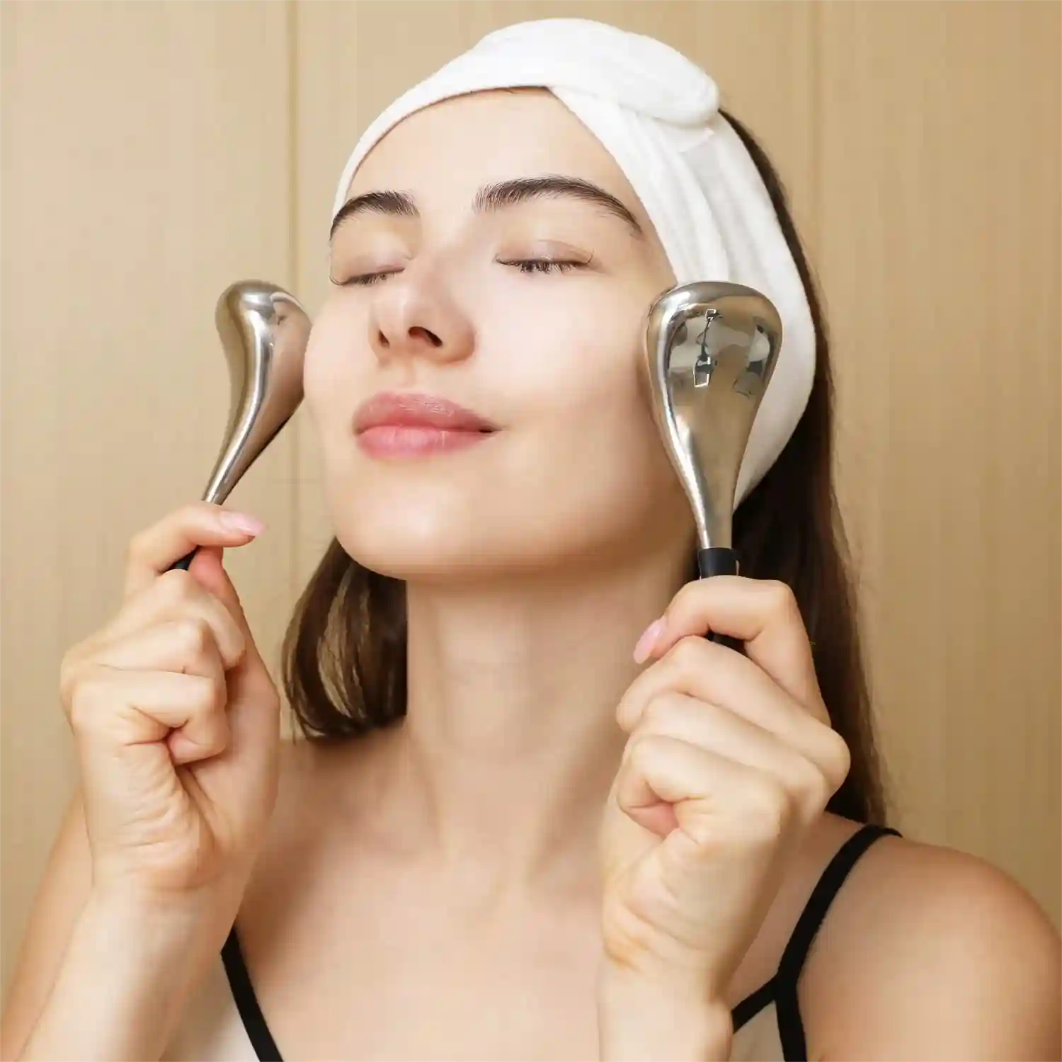 Stainless Steel Ice Globes for Face - Cold Therapy Cryo Sticks Eye Massage Instrument Tidesmit