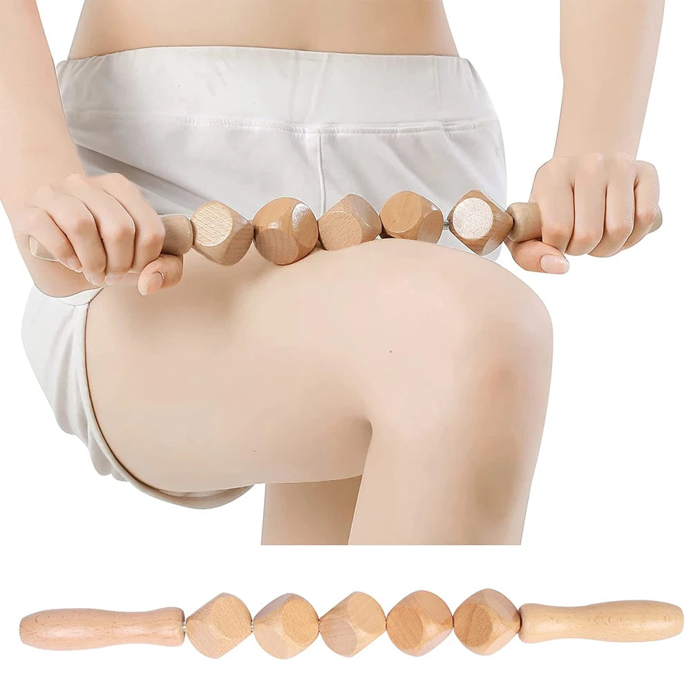 Wood Therapy Massage Tool - 6-Piece Lymphatic Drainage Recovery Set Fascia Gun Tidesmit