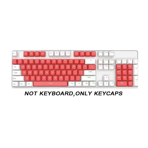 104 Key OEM Backlit Keycaps Set ABS Keycaps Double Shot Cyan White Key Caps for Mx Cherry Gateron Switch Mechanical Keyboard Kit