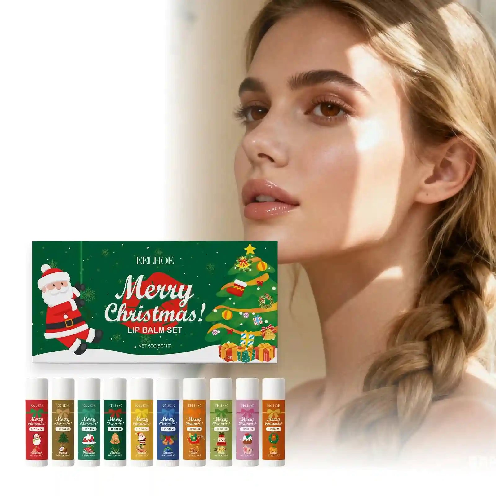 Lip Care Set: 10-Piece Moisturizing Lip Balm Kit for Soft Hydrated Lips Lip Care Tidesmit