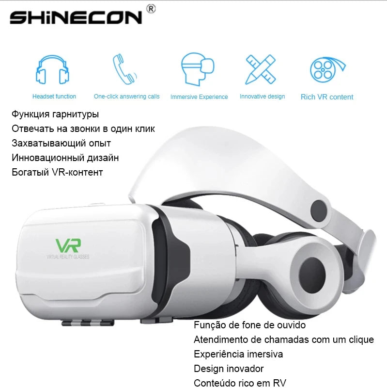 VR Headset for Smartphone – 3D Virtual Reality Glasses with Remote Tidesmit
