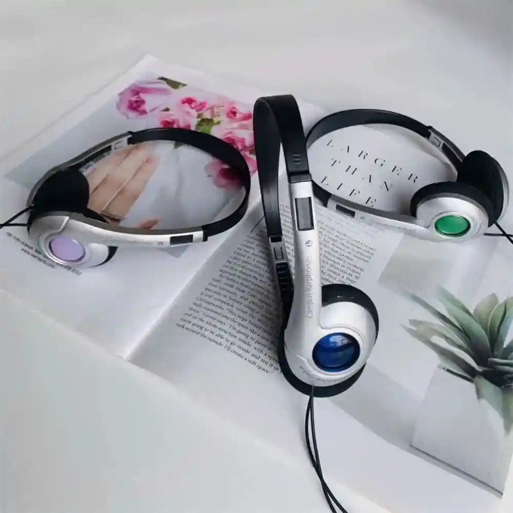 Retro Wired Over-Ear Headphones Y2K Style - Tidesmit Audio Tidesmit