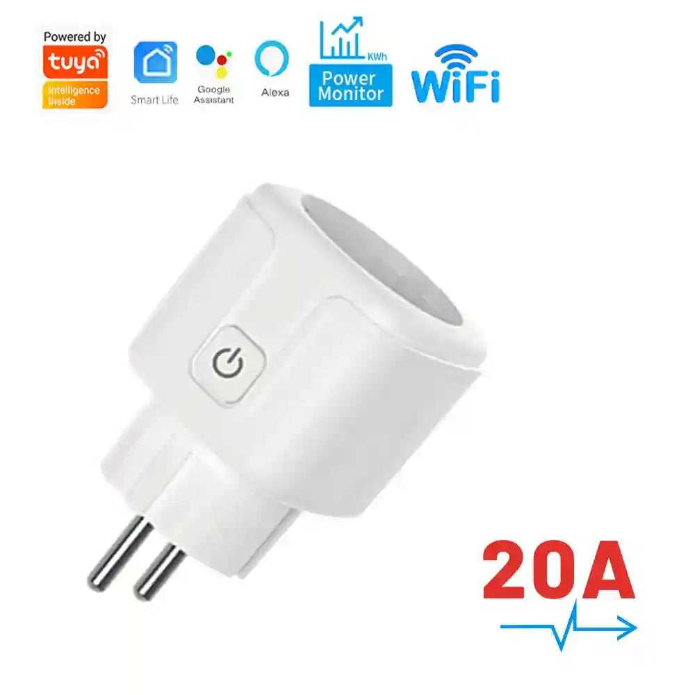 Tidesmit Wifi Smart Plug 16A with Energy Monitor & Voice Control Socket 20A W China Mainland Tidesmit