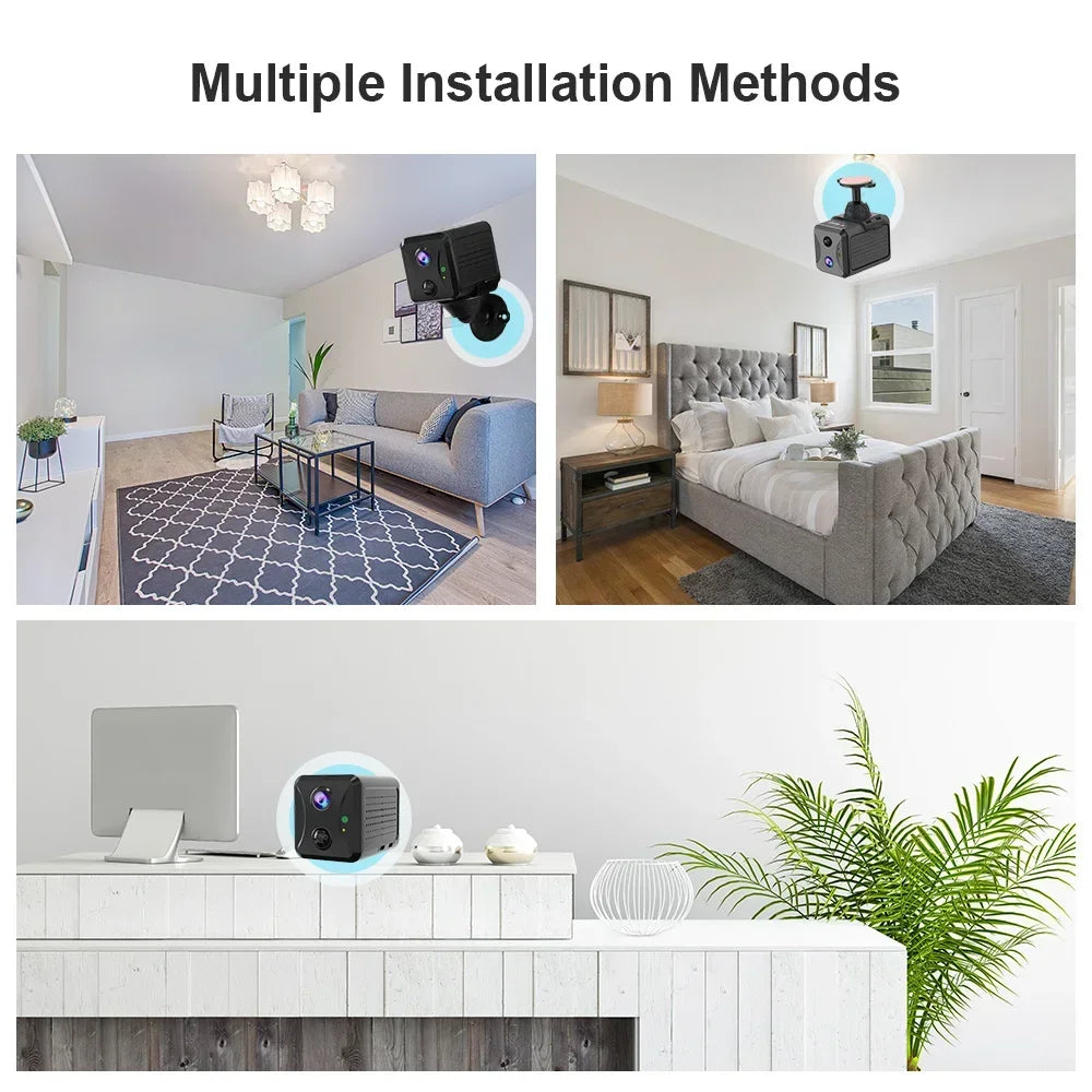 LS VISION Ubox Mini 4G Security Camera SIM Card or Wifi  HD Surveillance Camera 3800mAh Battery Low Power Voice Intercom CCTV