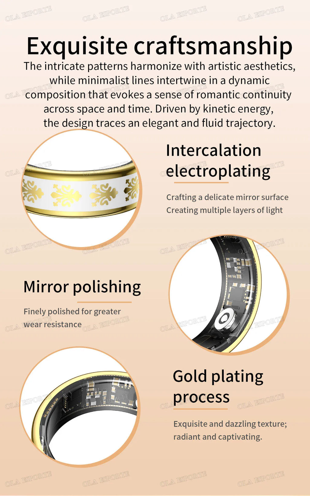 Bluetooth Smart Ring Men Women Heart Rate Blood Oxygen Health Monitor Gesture Control Waterproof Sports Various styles Smartring