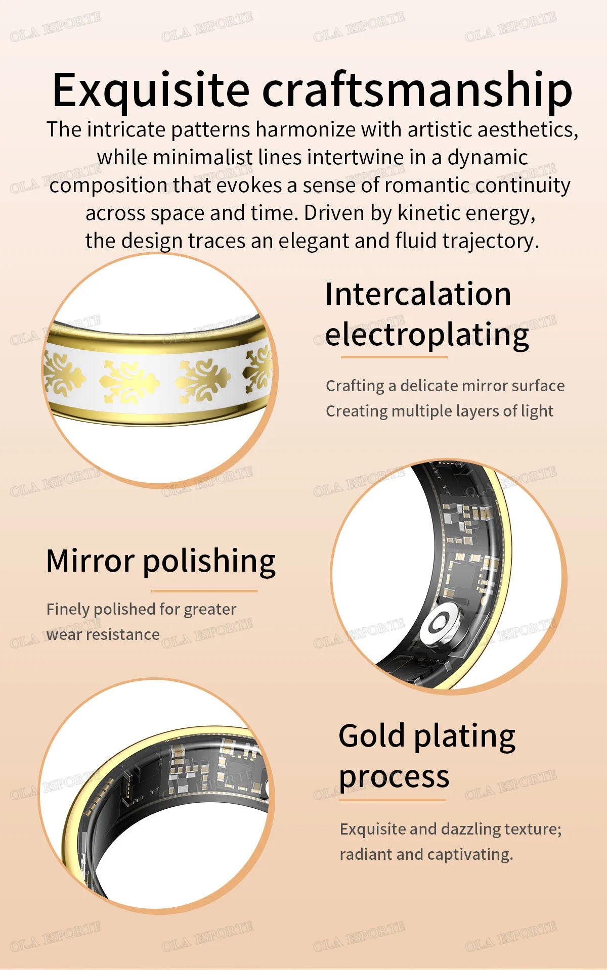 Bluetooth Smart Ring Men Women Heart Rate Blood Oxygen Health Monitor Gesture Control Waterproof Sports Various styles Smartring