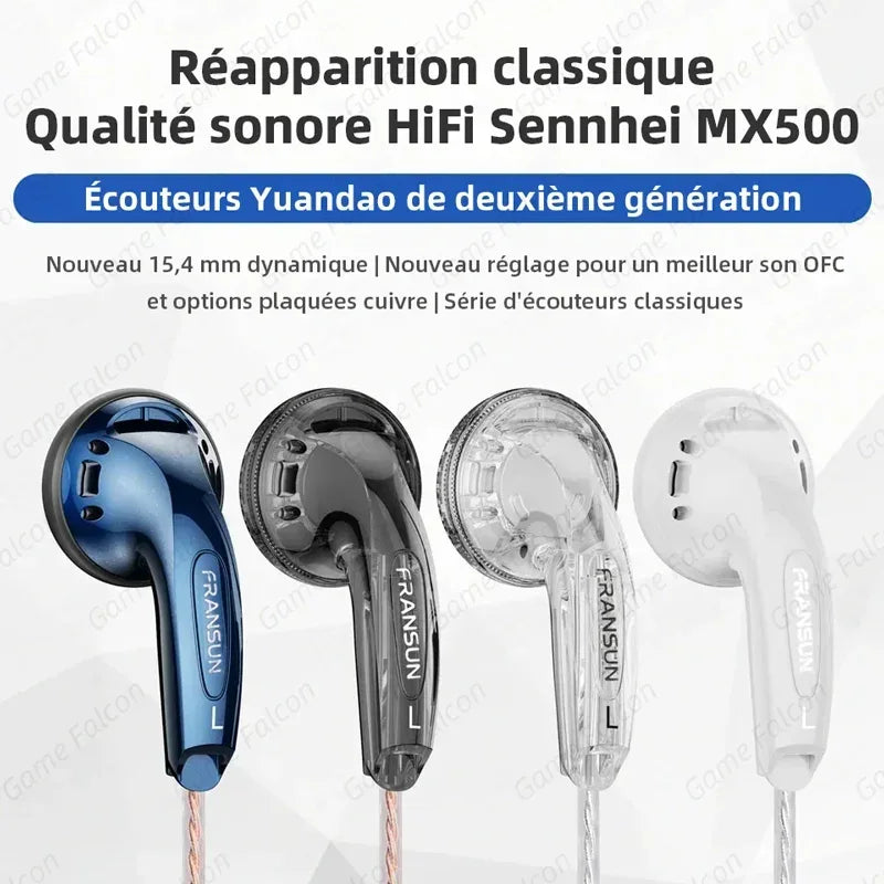 HiFi Wired Earbuds 15.4mm Driver with HD Microphone by Tidesmit Tidesmit