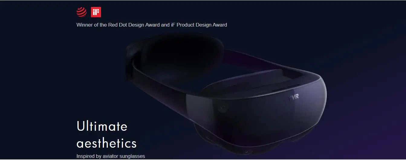 Tidesmit 4K VR Headset with 42mm Pancake Lens - YVR 2 Model Tidesmit