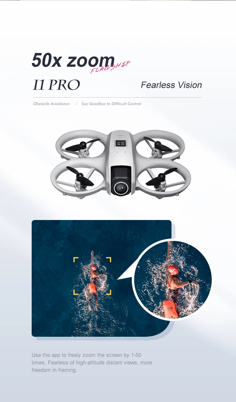Mini 4K Camera Drone - Obstacle Avoidance & Foldable Design (i1PRO) Tidesmit