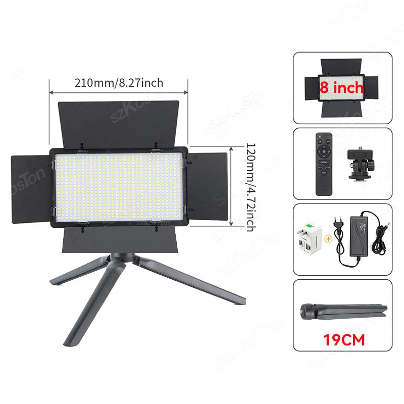 RGB LED Video Light Kit for Content Creation with Adjustable Tripod Kit 2 Tidesmit