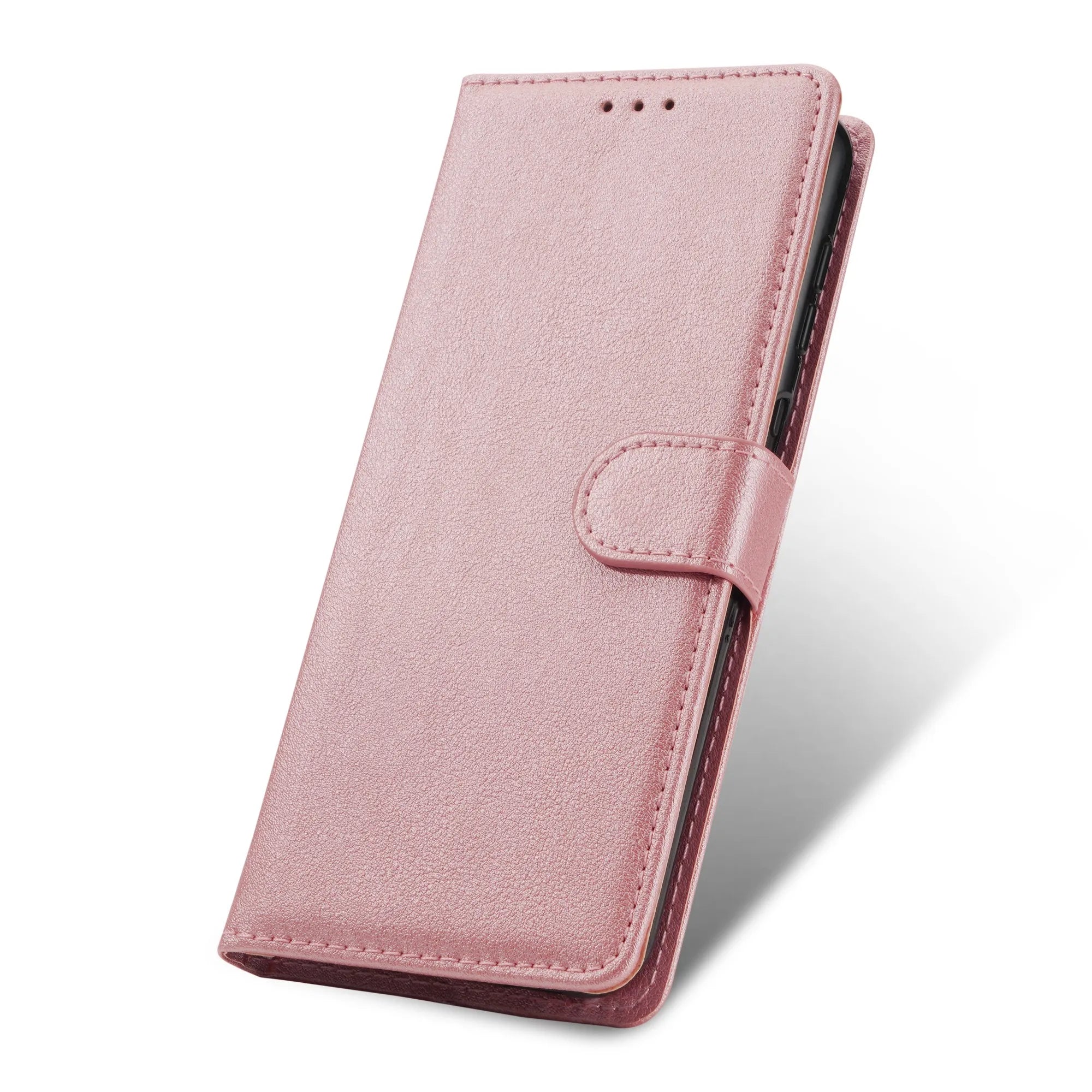 Flip Wallet Case for Xiaomi Redmi and Poco with Wrist Strap RoseGold Case & Strap Tidesmit