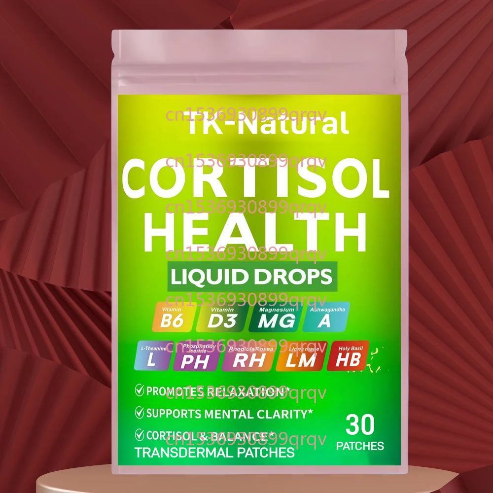 30 Patches Cortisol Health Transdermal Patches for Women with Magnesium Glycinate Supports Stress Relief,Hormone Balance