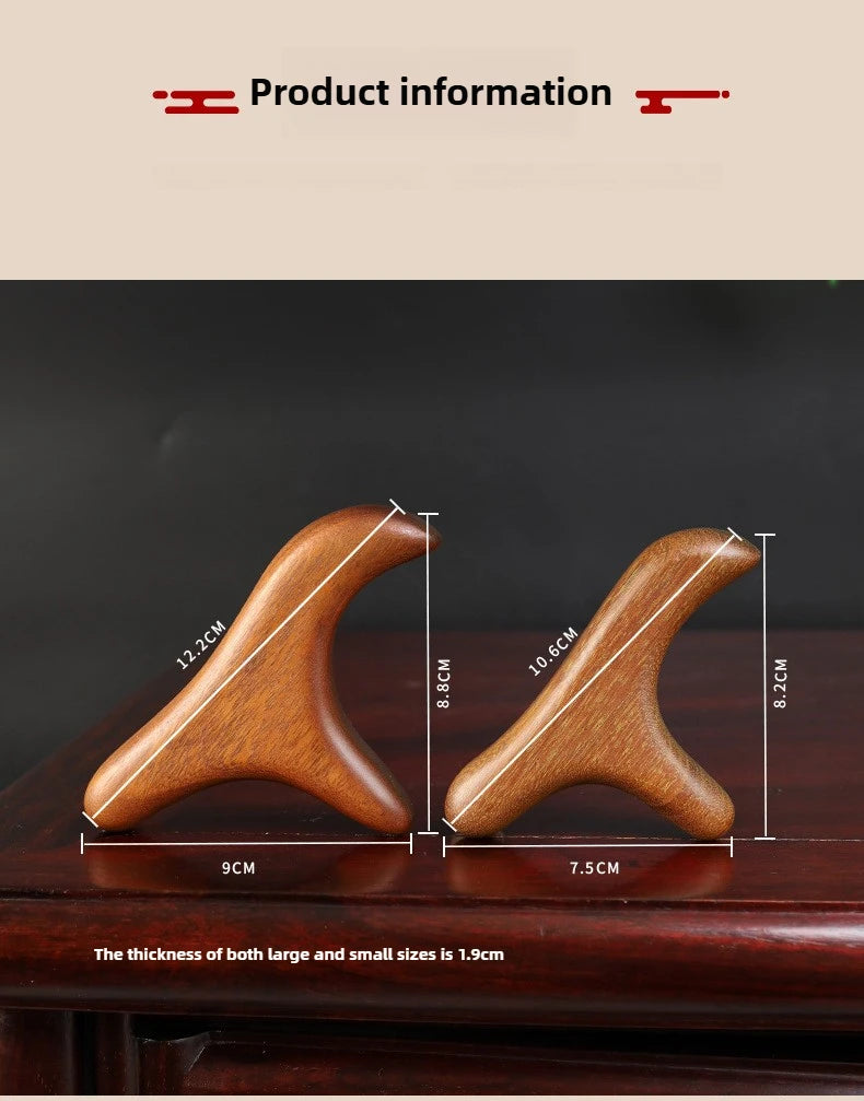 Sandalwood Gua Sha Tool for Back and Neck Muscle Relief by Tidesmit Back Massage Instrument Tidesmit