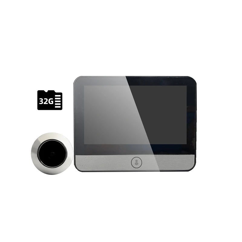 4.3 "IPS Large Capacity Display Doorbell Peep Hole Smart Cat Eye Digital Door Camera 120 ° 2K300W Pixel Doorbell Outdoor Monitor