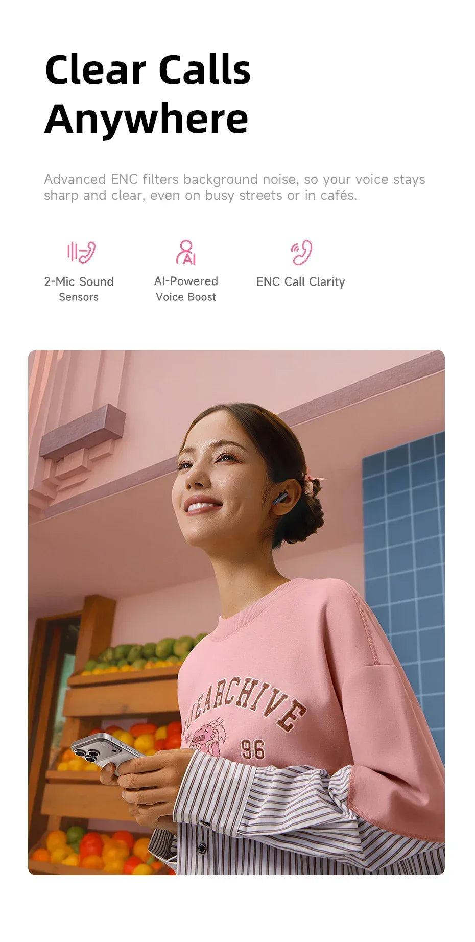 Wireless Earbuds Bluetooth 5.3 with AI ENC & 40H Battery | Tidesmit Tidesmit