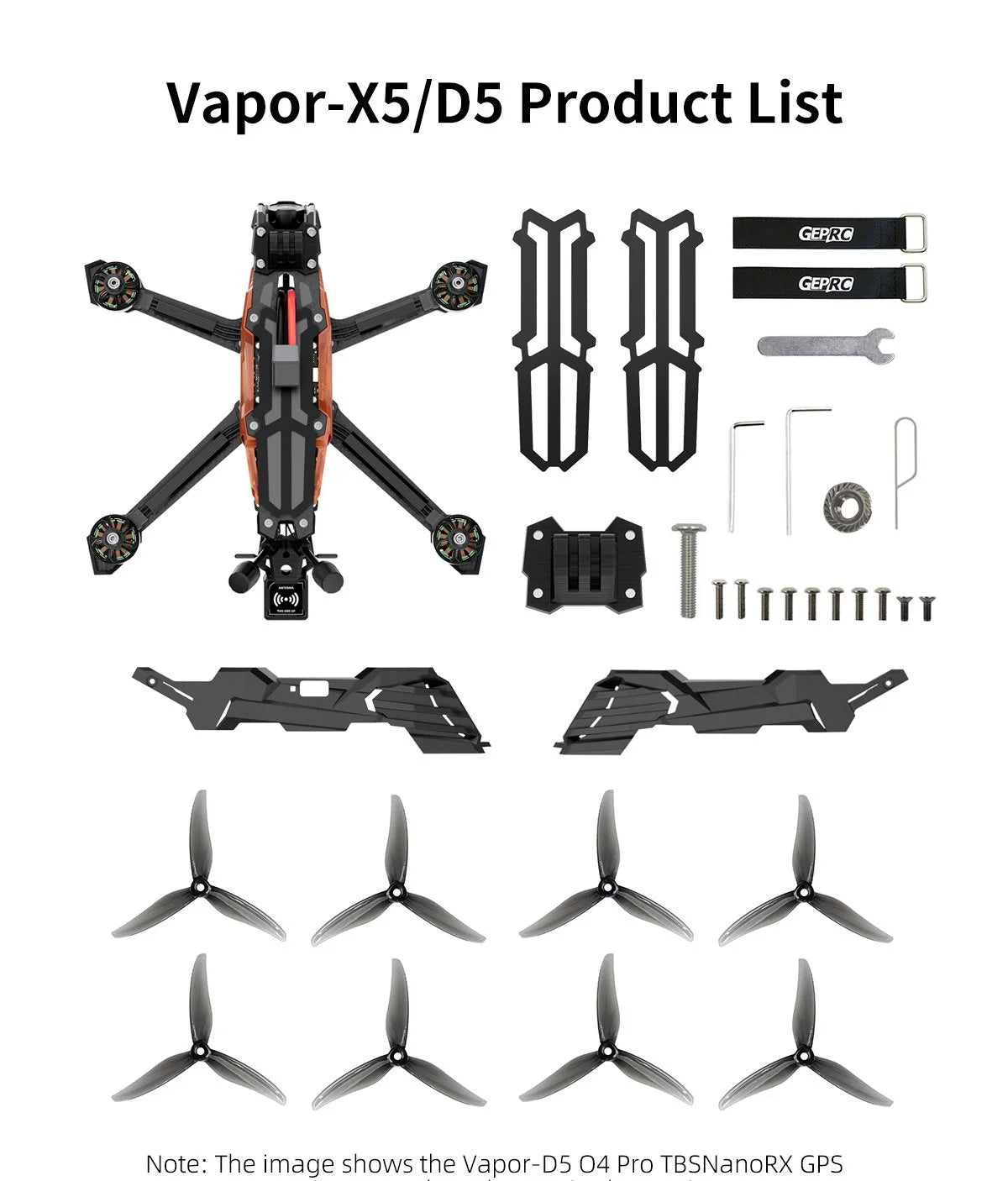 GEPRC Vapor 5-Inch 4K O4 FPV Freestyle Drone - High-Performance Quad Tidesmit