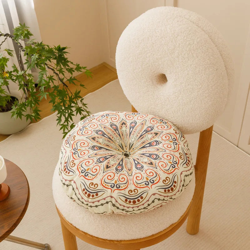 Bohemia Cotton Linen Chair Cushion Geometric Cotton And Hemp Round Chair Cushion Yoga Meditation Floor Mat Sofa Pillow Cushion