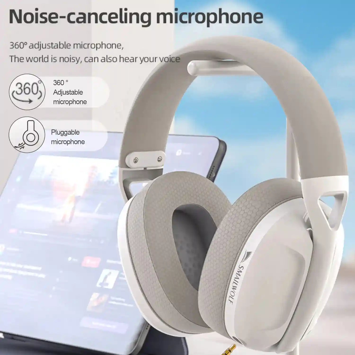 Wireless Gaming Headset 185g – Lightweight Over-Ear Audio Tidesmit