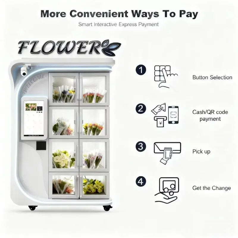 Tidesmit Smart Flower Vending Machine 100V-240V EU Plug 5-8 Bouquets
