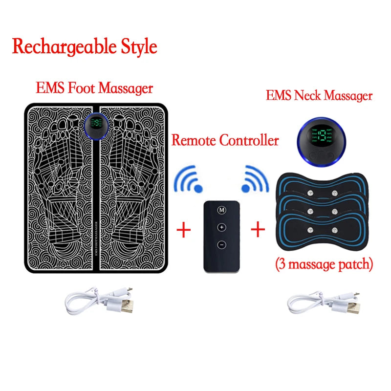 Electric Foot Massager Mat for Deep Tissue Muscle Relief - 5 Variants Body Shaping Massage Equipment type 5 new Tidesmit