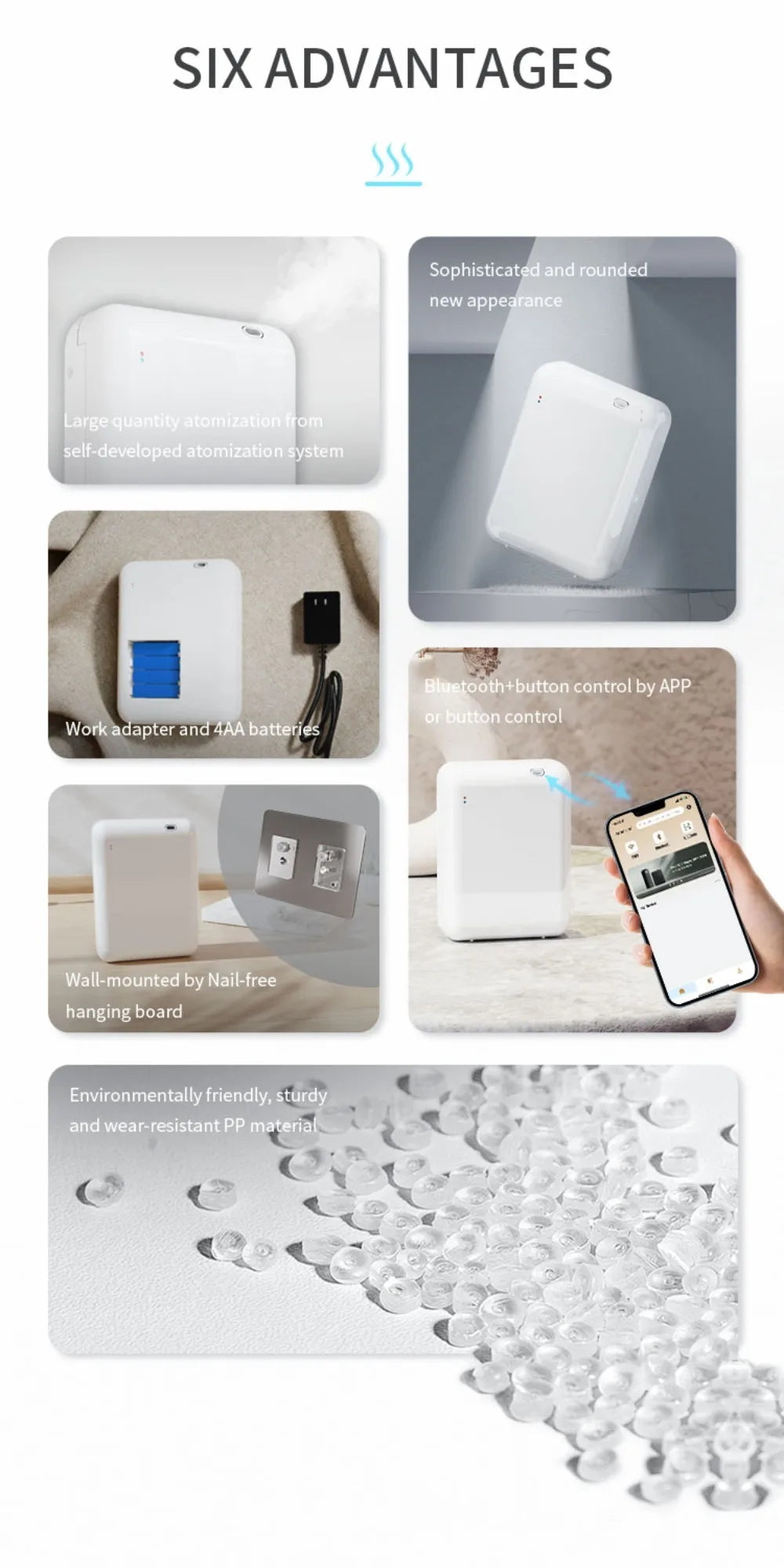 Smart Waterless Essential Oil Diffuser Home Fragrance Oil Scent Machine  Desktop Bluetooth Controlled Aroma Diffuser for Hotel