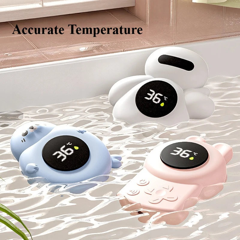 Baby Bath Temperature Monitor LED Display Bath Thermometer Cartoon Digital Water Temperature Meter Bath Floating for Kids Toddle