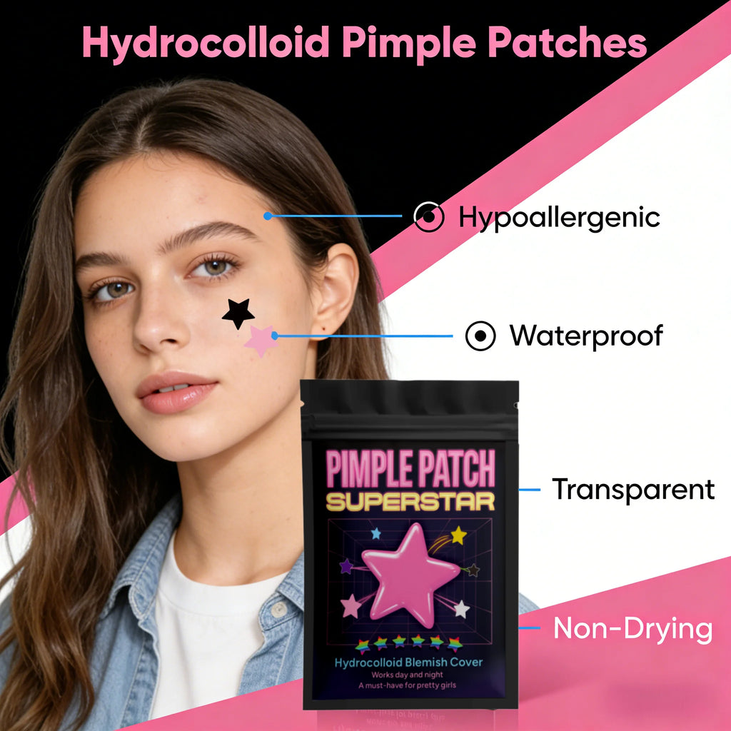 Tidesmit black star acne patches for adults, 200-400 piece set for effective blemish treatment.
