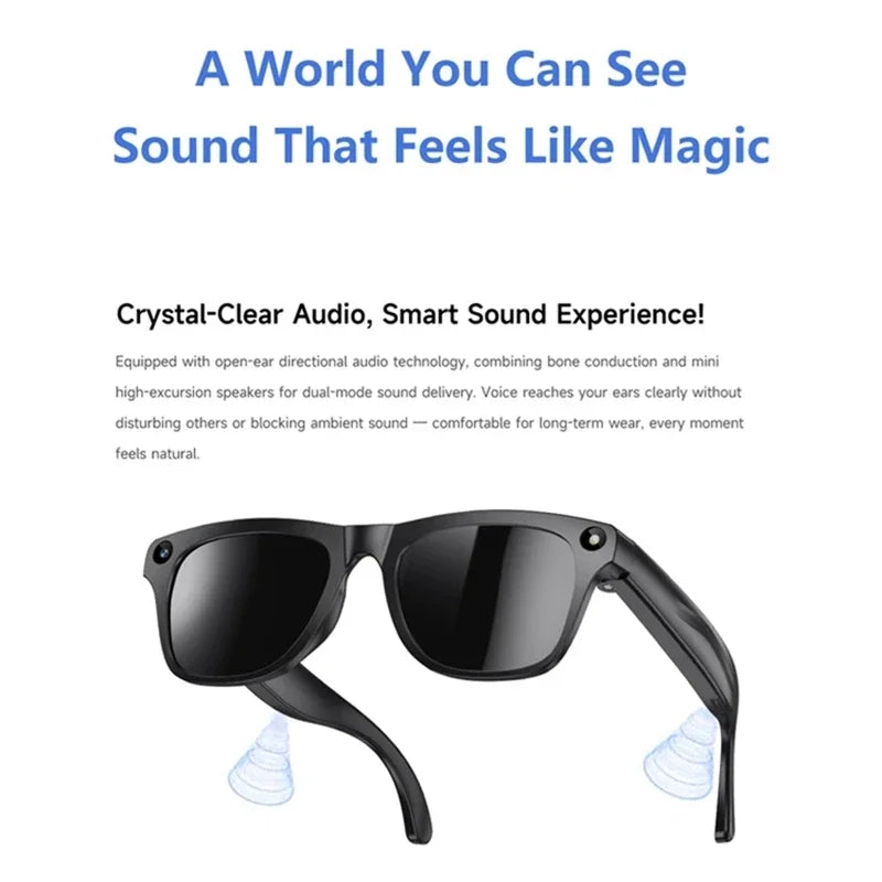 Smart Glasses with HD Camera & Bluetooth Audio - Tidesmit Tidesmit