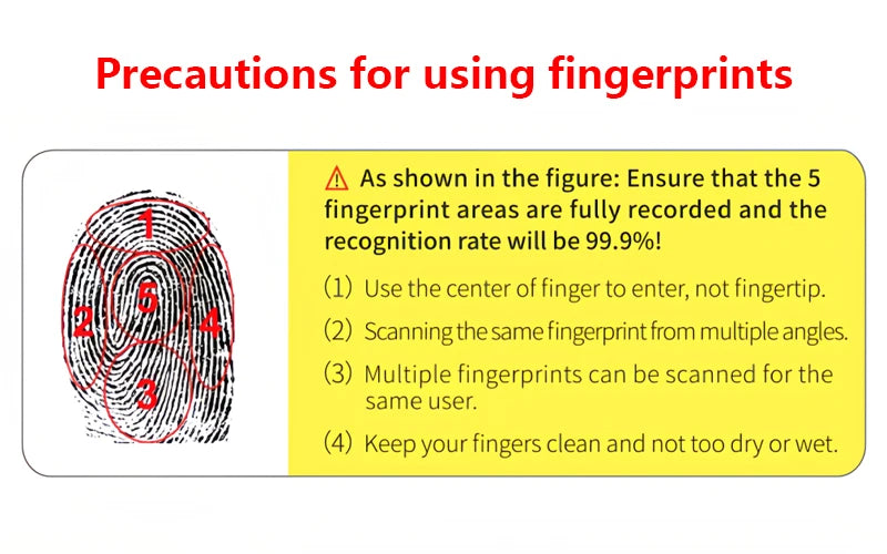 CDOK P2 Fingerprint Padlock, Built-in Rechargeable Battery, Outdoor Waterproof, Easy to Use