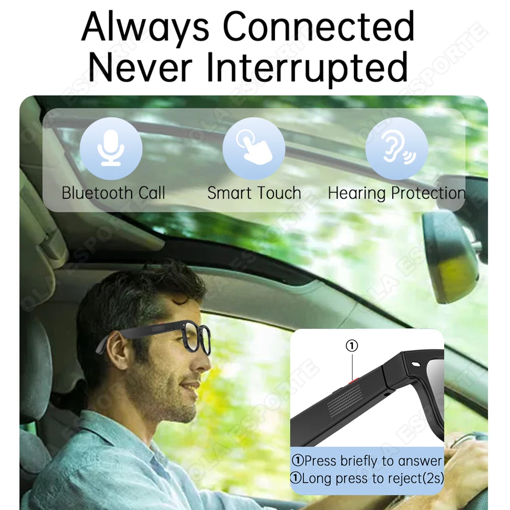 Smart Glasses with AI Voice Translation & Integrated Camera | Tidesmit Tidesmit