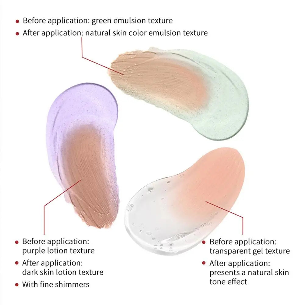 Tidesmit CC cream texture close-up for full coverage foundation with redness correction and waterproof finish