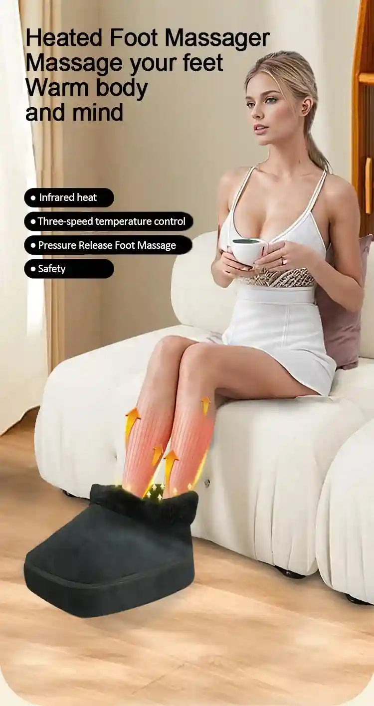 Electric Foot Massager with Heat for Deep Tissue Muscle Relief Massage Roller Tidesmit