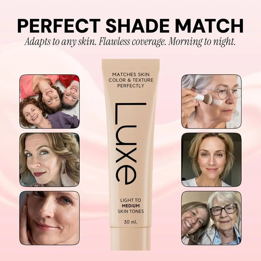 Tidesmit color changing waterproof foundation for full coverage of acne and even skin tone texture close-up