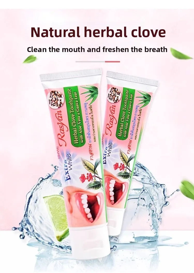 Tidesmit RASYAN herbal teeth whitening toothpaste for tobacco, coffee, and tea stain removal and oral care