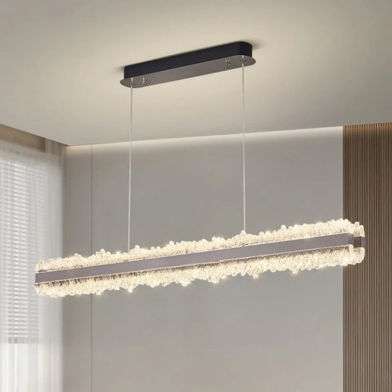 LED Ring Light Chandelier 120cm - Dimmable Rose Gold & Grey Tidesmit