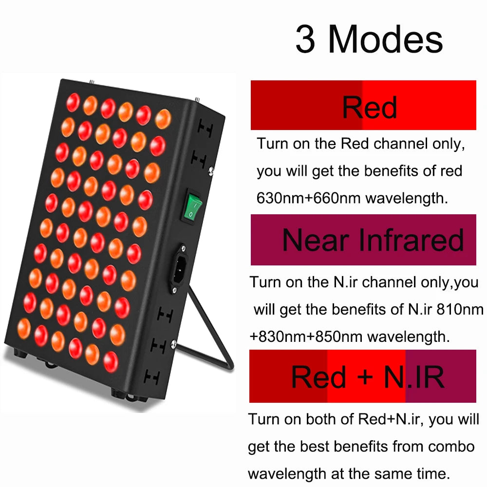 Dual Chip Red Light Therapy Panel Lamp 630nm 660nm Near Infrared Therapy Light 810nm 830nm 850nm LED Beauty Devices Face Body
