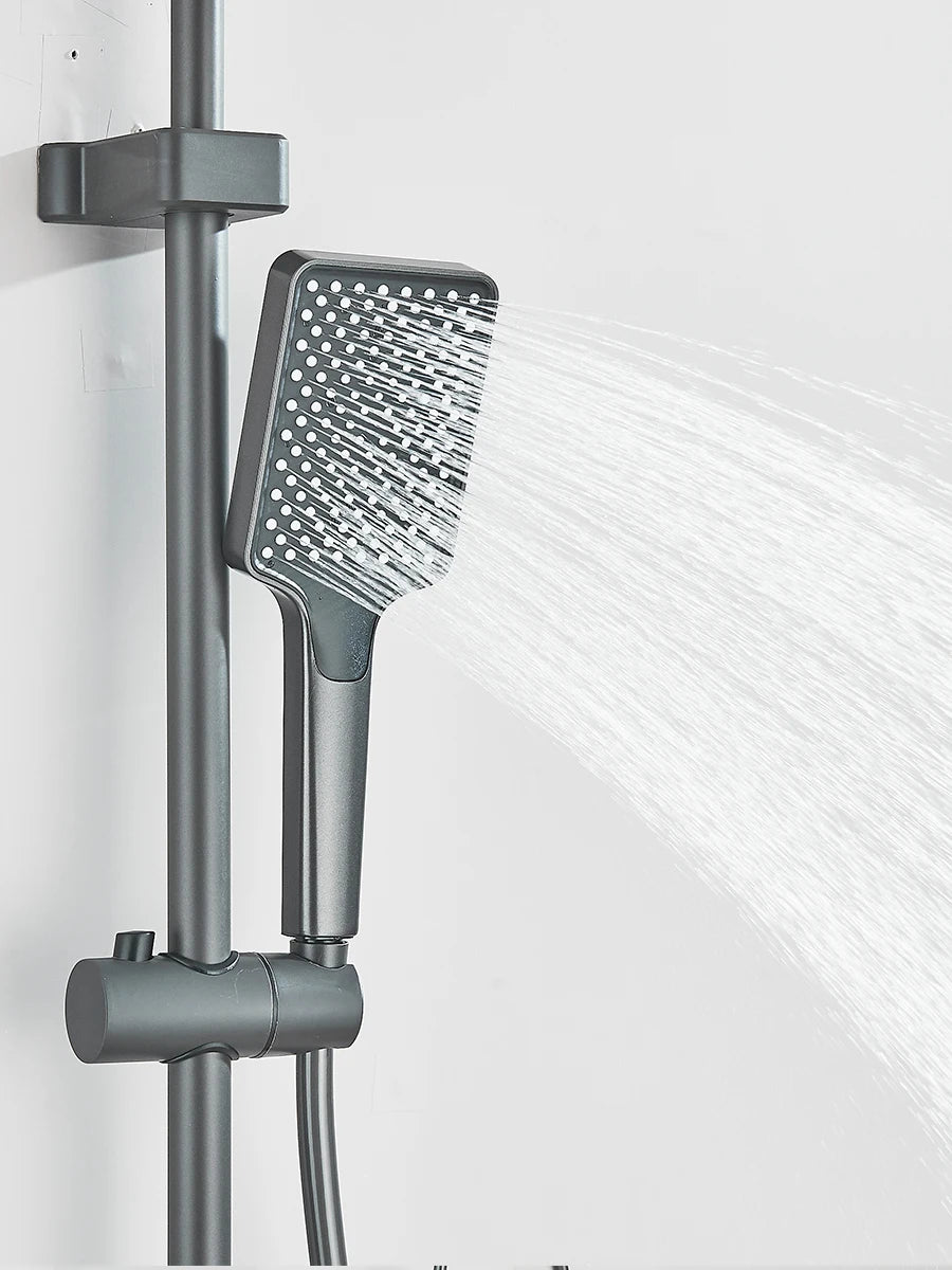 4-way Piano Shower System With Rain Shower Bidet Faucet Hot Cold Water Mixer For Bathroom Shower Kit
