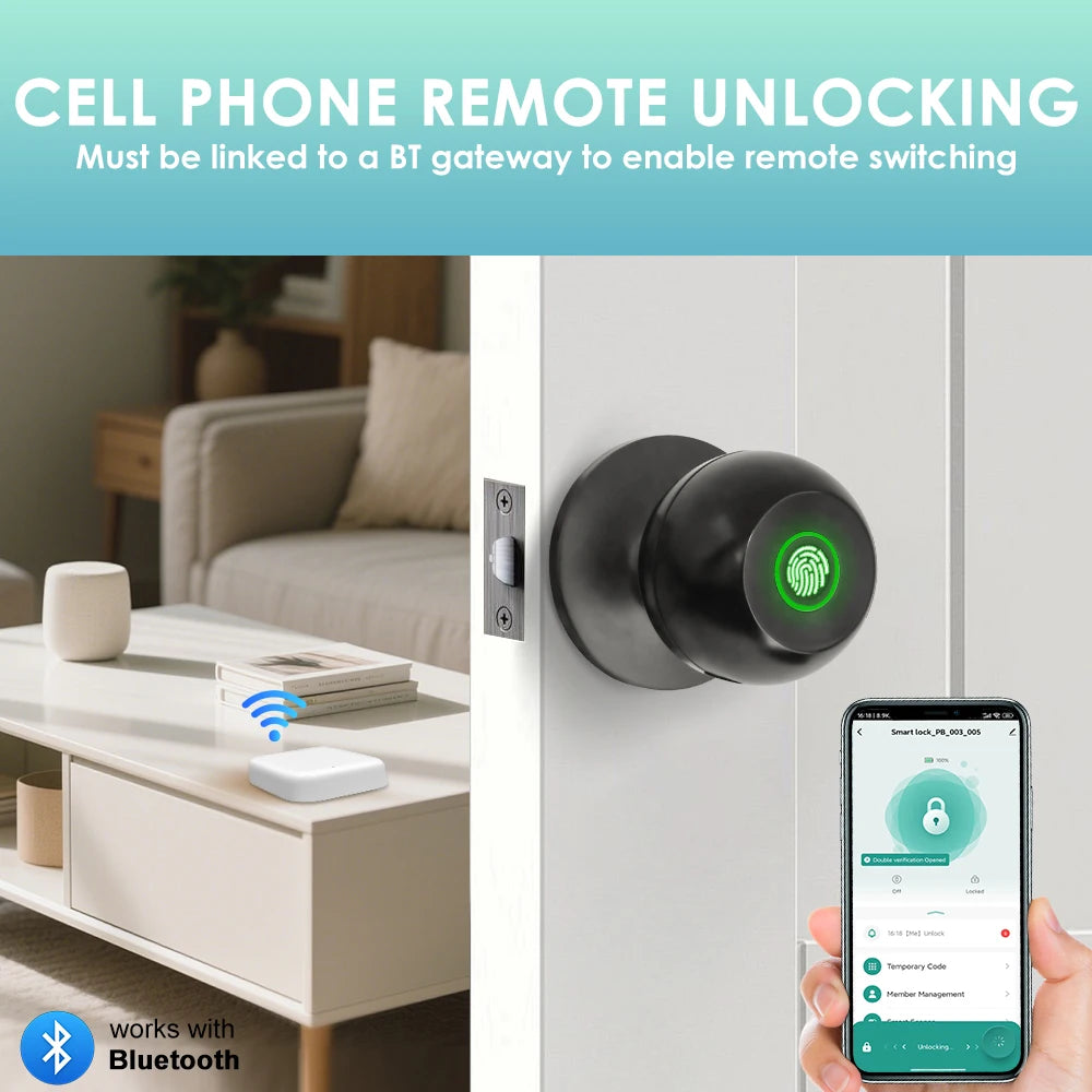 Tuya Smart Home Door Lock 3-in-1 Key / Fingerprint / Smart Life APP Unlock Hotel Apartment Warehouse Smart Door Locks