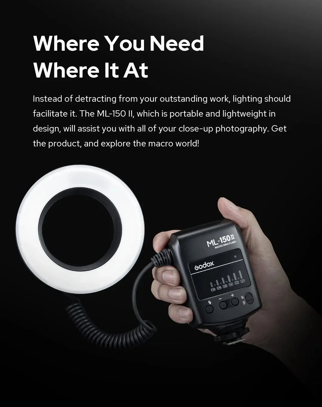 Godox ML-150II Macro Ring Flash – Professional DSLR Lighting Kit Tidesmit