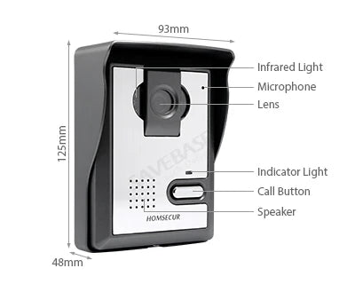 Video Door Phone Doorbell Intercom System 7" Monitor IR Camera Night Vision 1V1