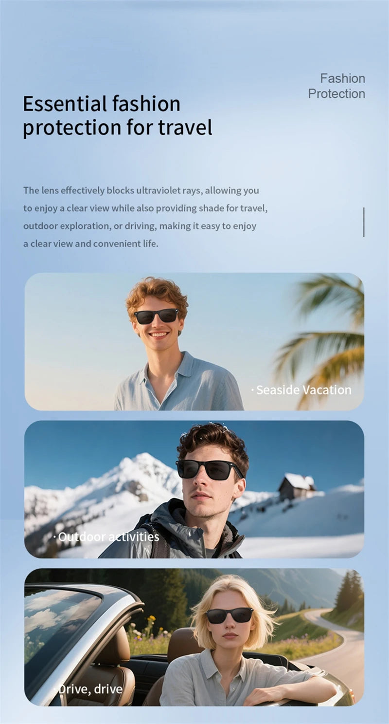 AI Smart Glasses Bluetooth Audio with Anti-Blue Light Protection Tidesmit