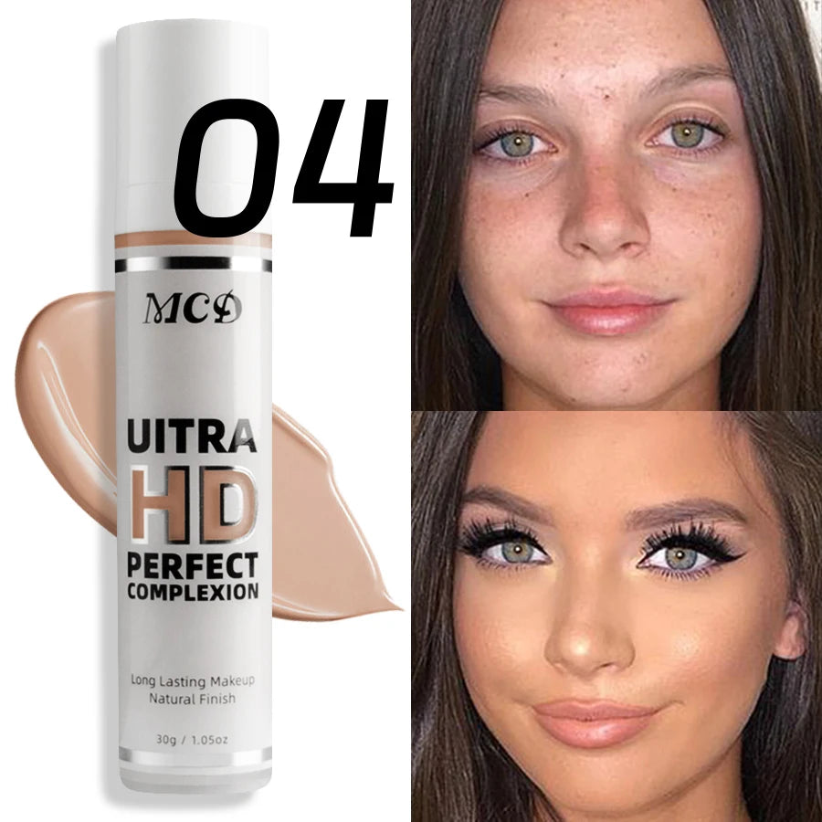 Tidesmit professional matte liquid foundation with waterproof oil control and concealer coverage texture close-up