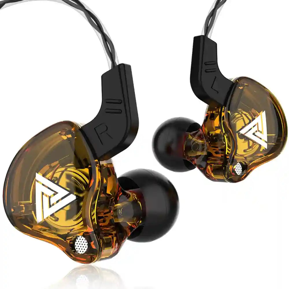 Wired In-Ear Earphones with HiFi Bass and Mic - AK6 Series AK6-Yellow Tidesmit