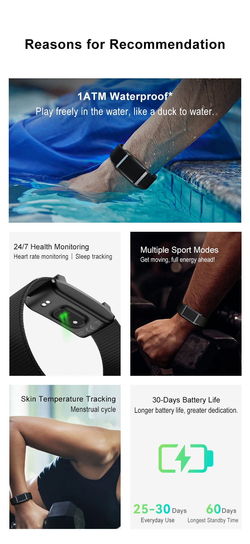 HY Digital No Screen Smart Watch Bracelet Sports Fitness Tracker Health Heart Rate Sleep Monitor Outdoor Smart Wristband